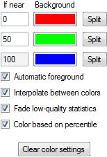 Screenshot of color configuration